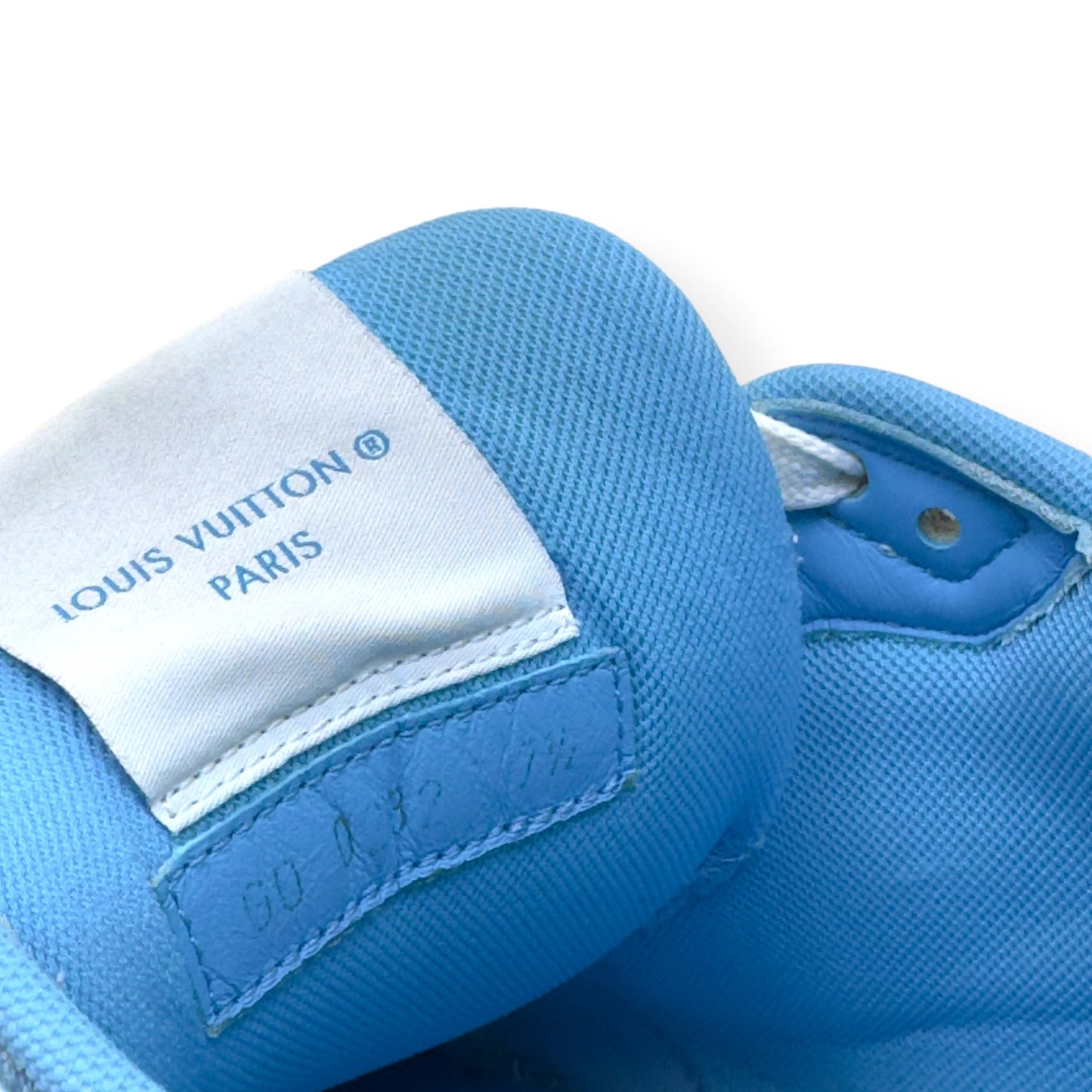LOUIS VUITTON LV TRAINER MONOGRAM DENIM SNEAKER BLUE / WHITE UK7.5 | UK 7.5, Blue