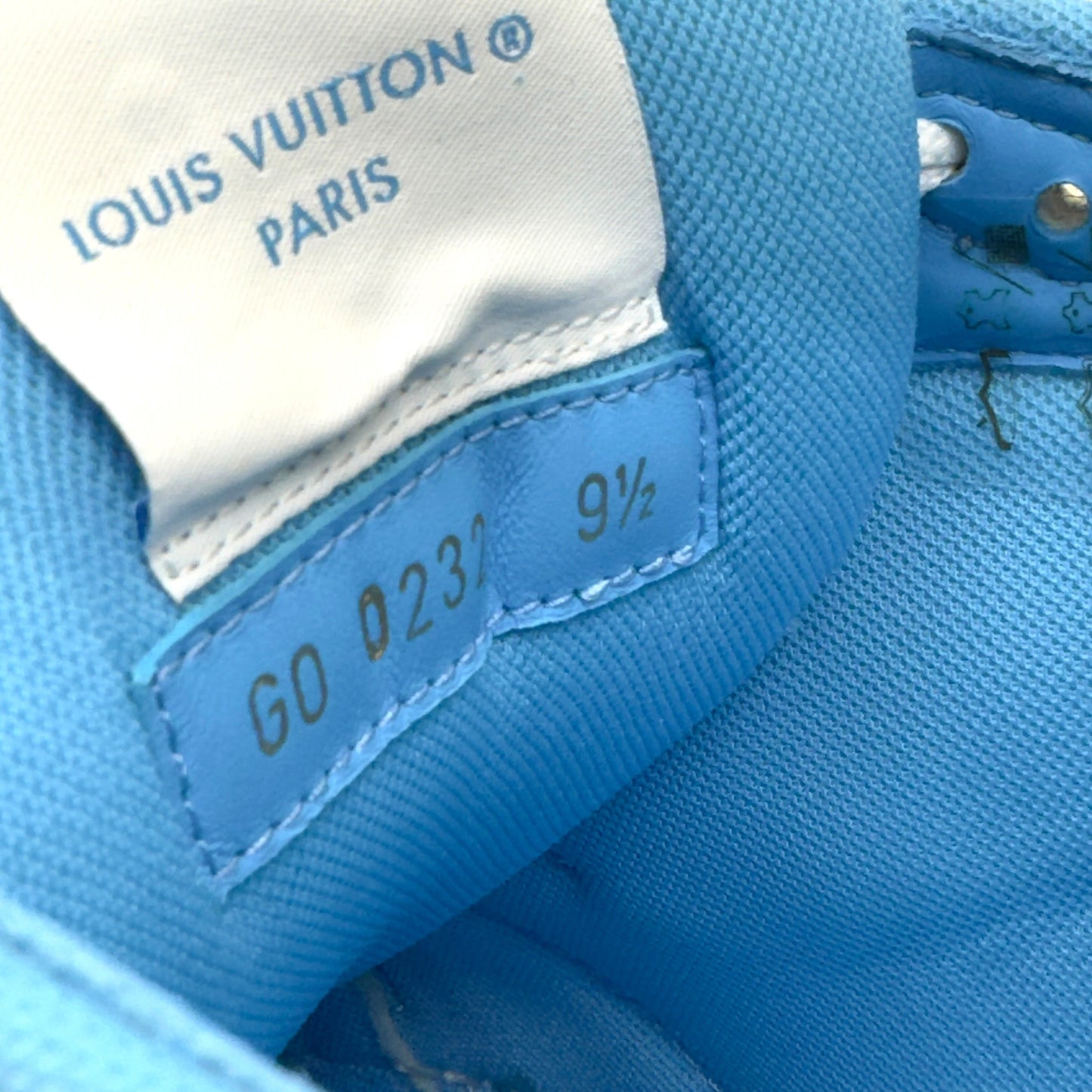 LOUIS VUITTON LV TRAINER MONOGRAM DENIM SNEAKER BLUE / WHITE UK9.5 | UK 9.5, Blue
