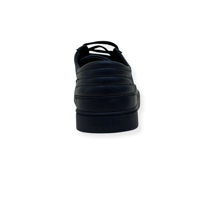 GUCCI SUPREME CANVAS LEATHER LOW-TOP SNEAKER BLACK UK8 | UK 8, Black