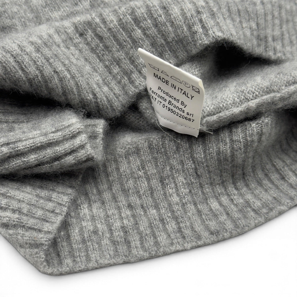 THOM SWEENEY CASHMERE / SILK POLO COLLAR JUMPER GREY L | Large, Grey