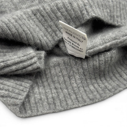 THOM SWEENEY CASHMERE / SILK POLO COLLAR JUMPER GREY L | Large, Grey