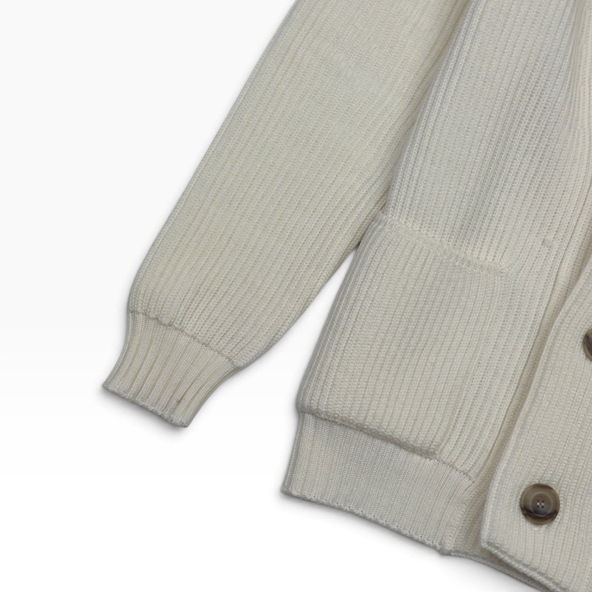 THOM SWEENEY MERINO SHAWL COLLAR CARDIGAN ECRU M | Medium, Ecru