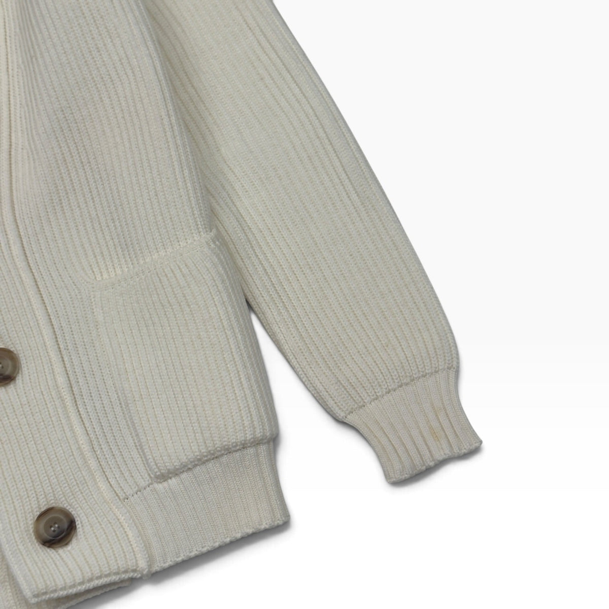 THOM SWEENEY MERINO SHAWL COLLAR CARDIGAN ECRU M | Medium, Ecru