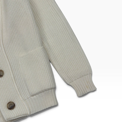 THOM SWEENEY MERINO SHAWL COLLAR CARDIGAN ECRU M | Medium, Ecru