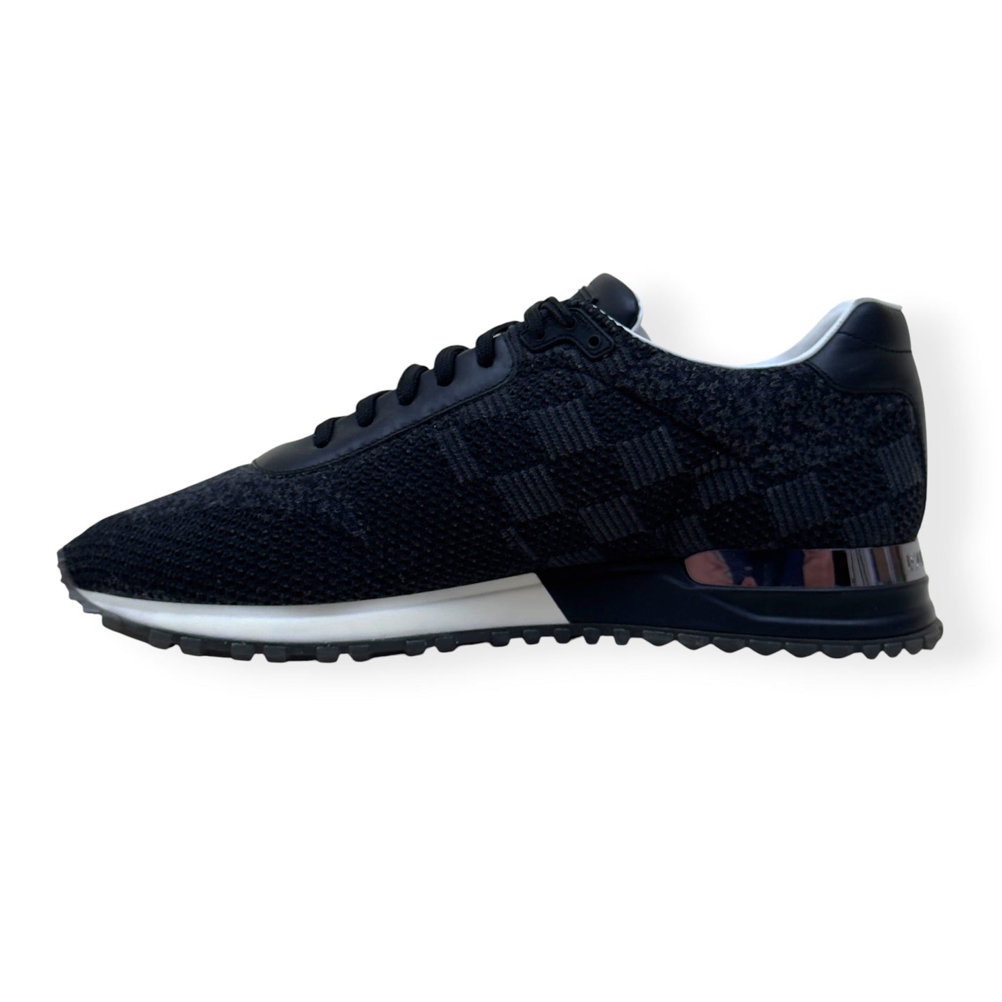 LOUIS VUITTON RUN AWAY DAMIER KNIT SNEAKER BLACK UK7 | UK 7, Black