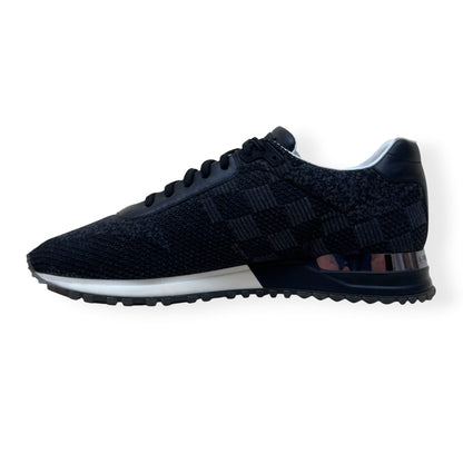 LOUIS VUITTON RUN AWAY DAMIER KNIT SNEAKER BLACK UK7 | UK 7, Black