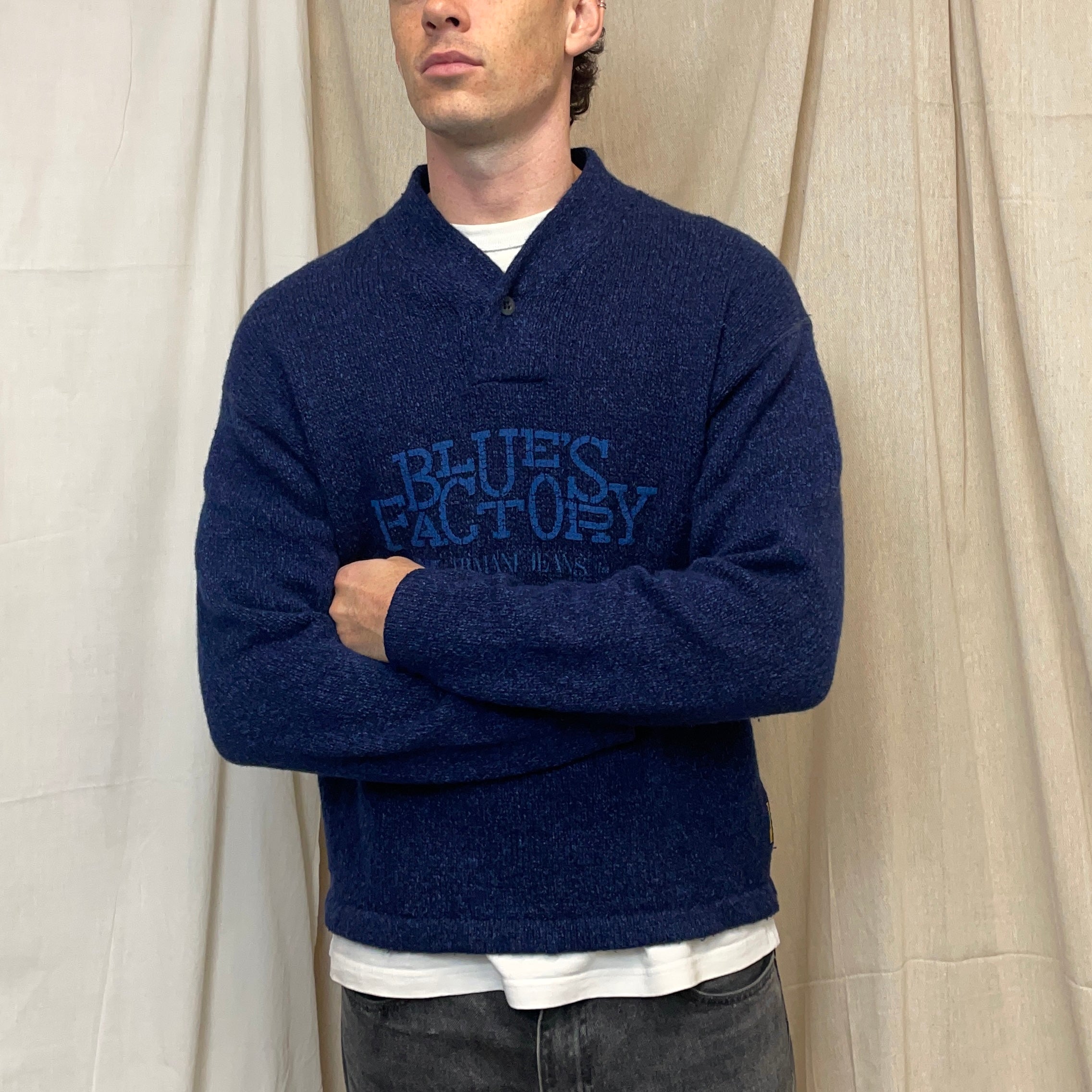 90's ARMANI JEANS コットンウールセーター sizeM 90's ARMANI JEANS コットンウールセーター sizeM - メルカリ