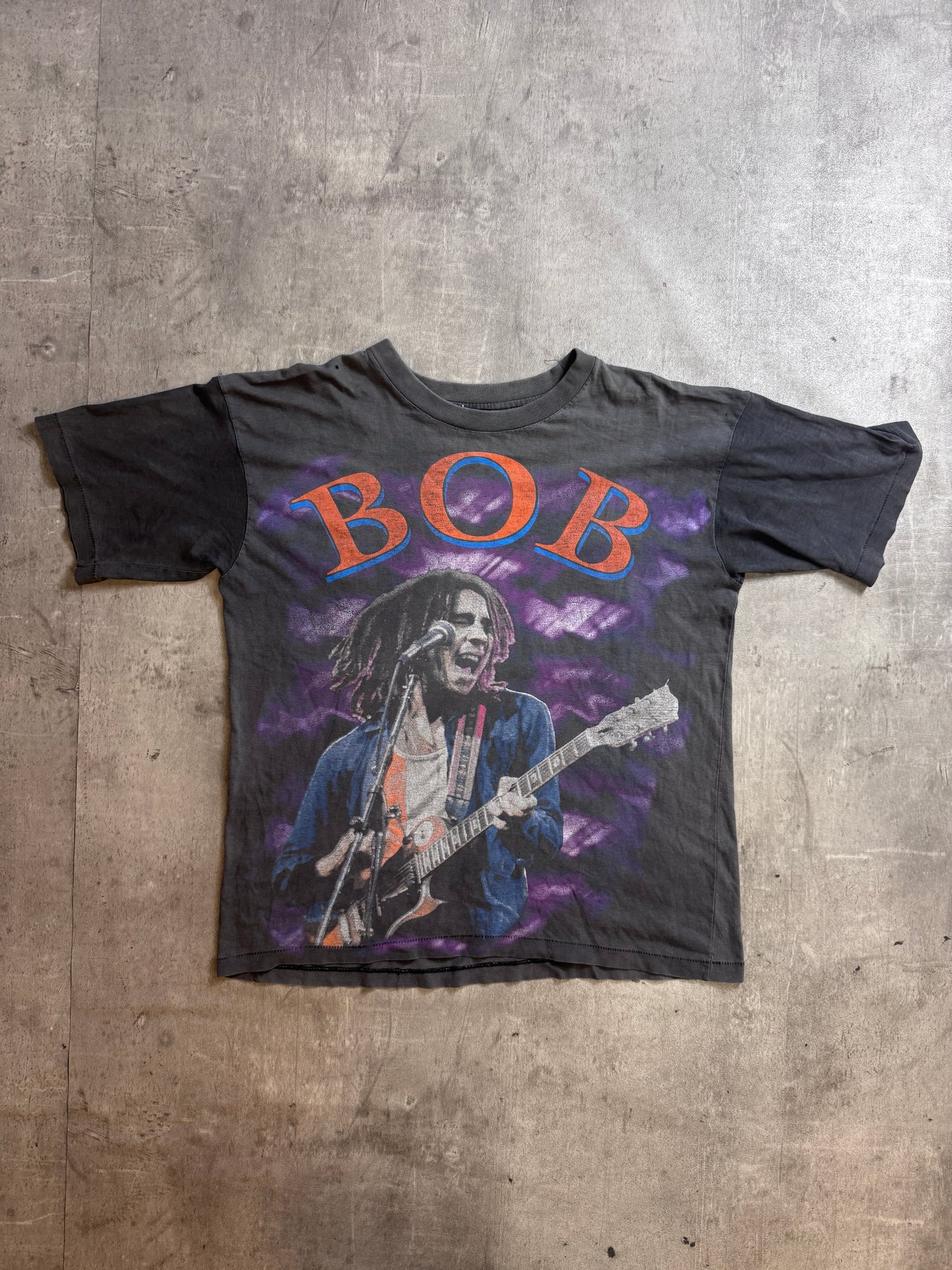 90s Bob Marley Double-Sided Graphic Single Stich Tee
