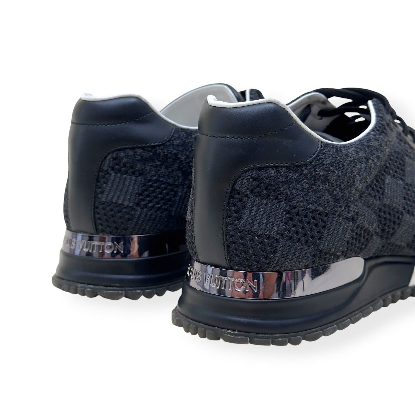 LOUIS VUITTON RUN AWAY DAMIER KNIT SNEAKER BLACK UK7 | UK 7, Black