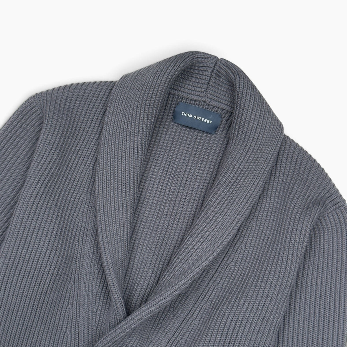 THOM SWEENEY MERINO SHAWL COLLAR CARDIGAN GREY L | Large, Grey