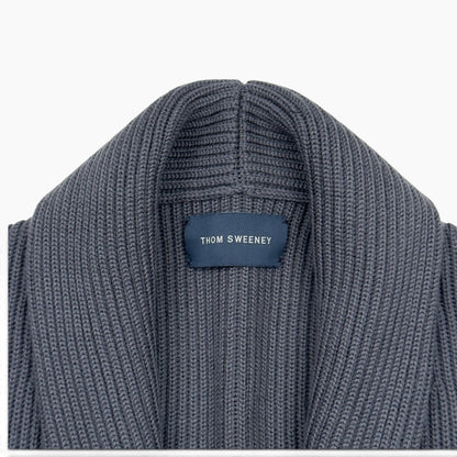 THOM SWEENEY MERINO SHAWL COLLAR CARDIGAN GREY L | Large, Grey
