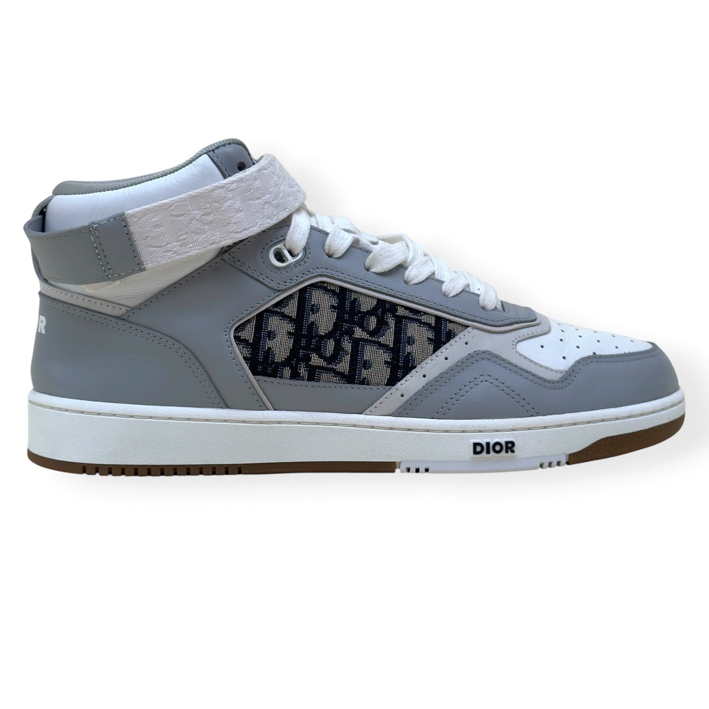 DIOR B27 HIGH-TOP OBLIQUE SNEAKER WHITE / GREY 44 / UK10 | UK 10, Grey