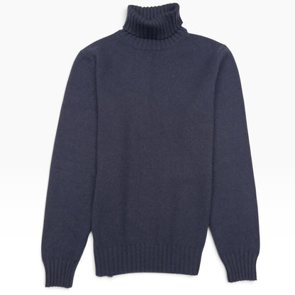 THOM SWEENEY CASHMERE ROLL NECK JUMPER NAVY M | Medium, Navy
