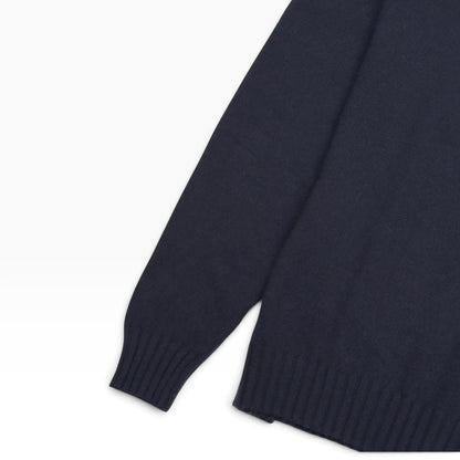 THOM SWEENEY CASHMERE ROLL NECK JUMPER NAVY M | Medium, Navy