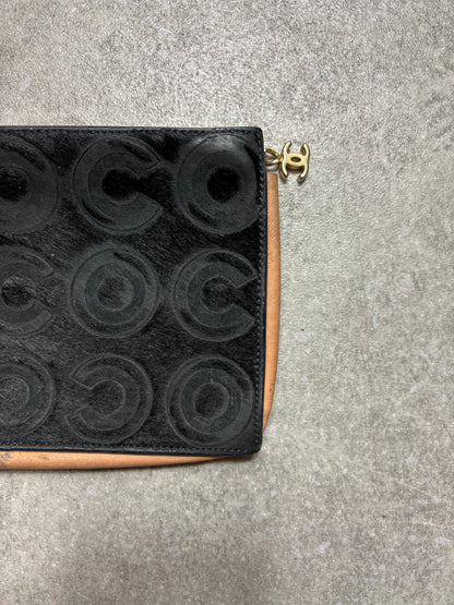 Chanel Interlocking CC Charm Calfskin Coco Pouch (Y2000-02). SC:5782