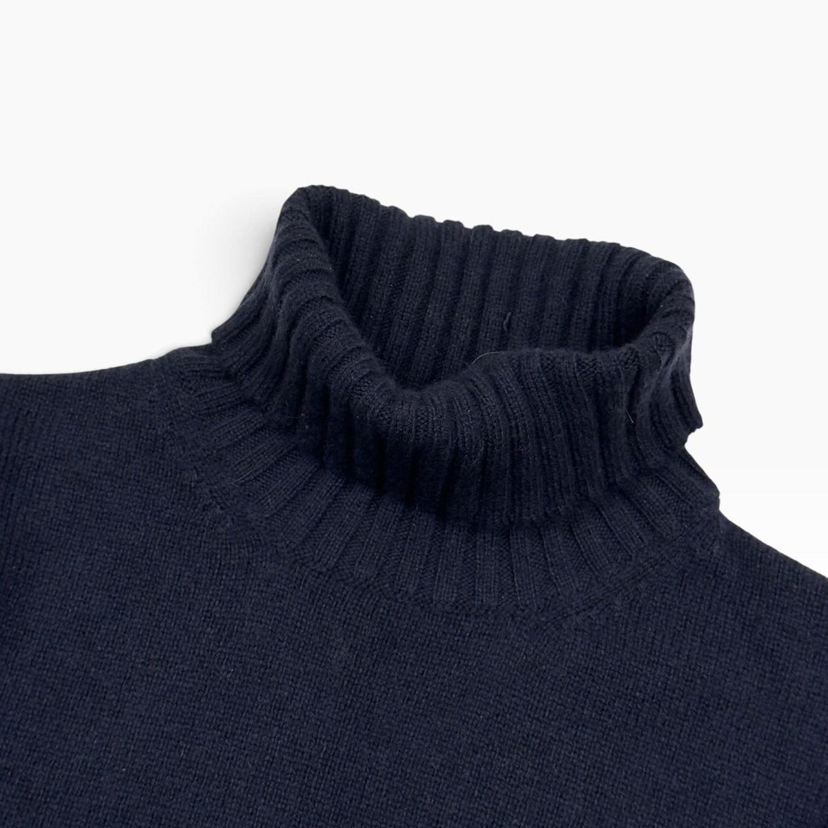 THOM SWEENEY CASHMERE ROLL NECK JUMPER NAVY M | Medium, Navy