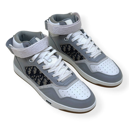 DIOR B27 HIGH-TOP OBLIQUE SNEAKER WHITE / GREY 44 / UK10 | UK 10, Grey