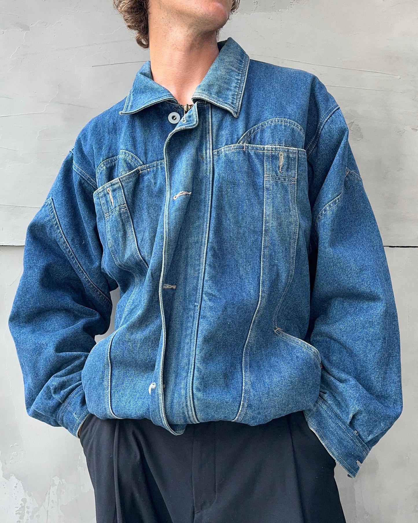 90S VINTAGE DENIM JACKET - XXL