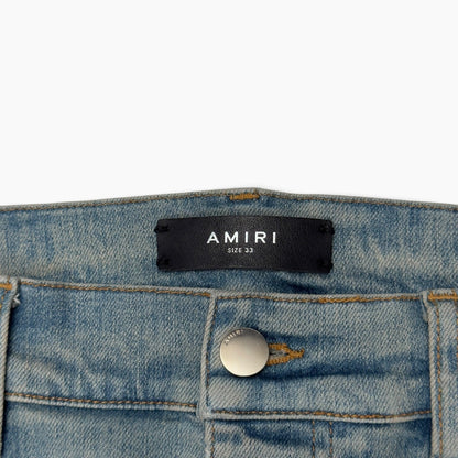 AMIRI MX1 LEATHER PATCH JEANS BLUE 33” / L | Large, Blue