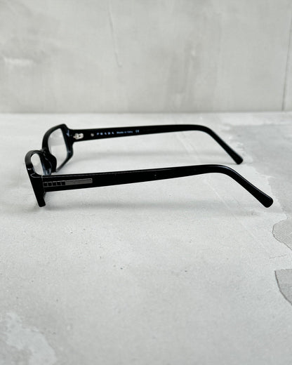 PRADA CLEAR LENS BLACK BAYONETTA EYE GLASSES | O/S, Black