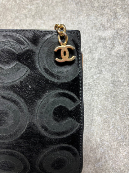 Chanel Interlocking CC Charm Calfskin Coco Pouch (Y2000-02). SC:5782