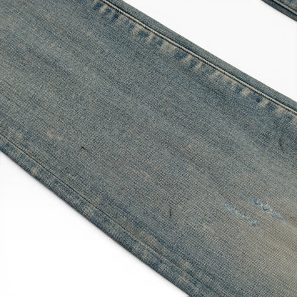 AMIRI MX1 LEATHER PATCH JEANS BLUE 33” / L | Large, Blue