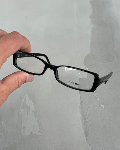 PRADA CLEAR LENS BLACK BAYONETTA EYE GLASSES | O/S, Black