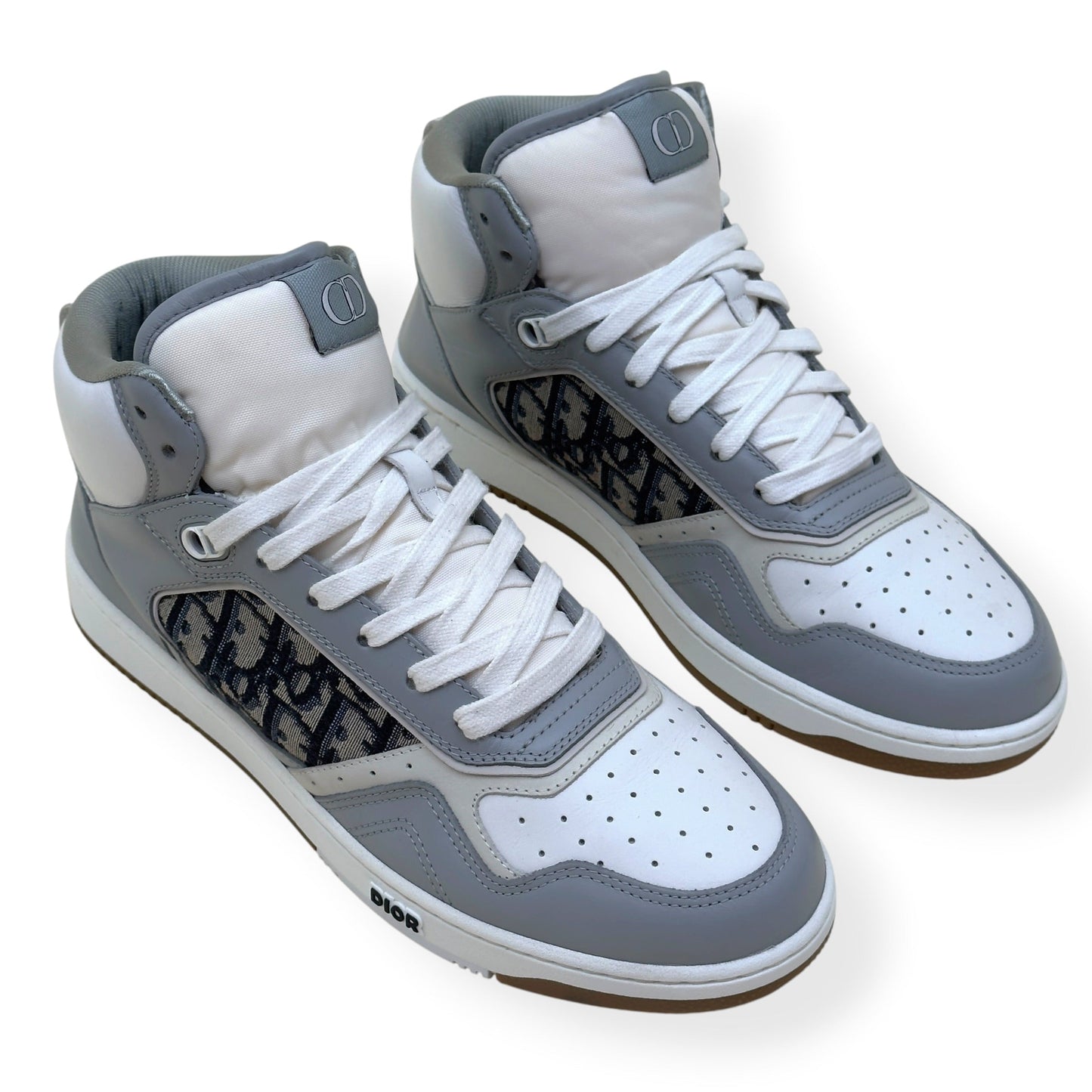 DIOR B27 HIGH-TOP OBLIQUE SNEAKER WHITE / GREY 42 / UK8 | UK 8, Grey