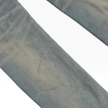 AMIRI MX1 LEATHER PATCH JEANS BLUE 33” / L | Large, Blue