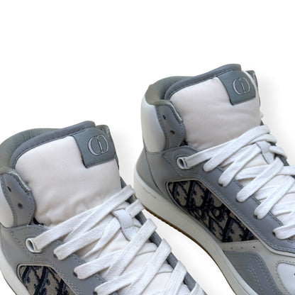 DIOR B27 HIGH-TOP OBLIQUE SNEAKER WHITE / GREY 42 / UK8 | UK 8, Grey