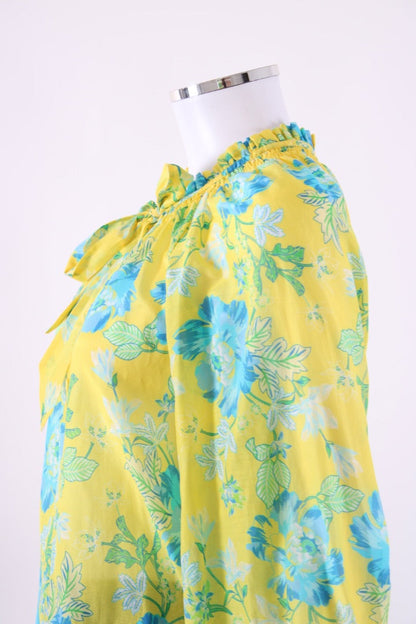 Hale Bob L/S Floral Blouse Yellow/ Blue XS | Default Title, Blue