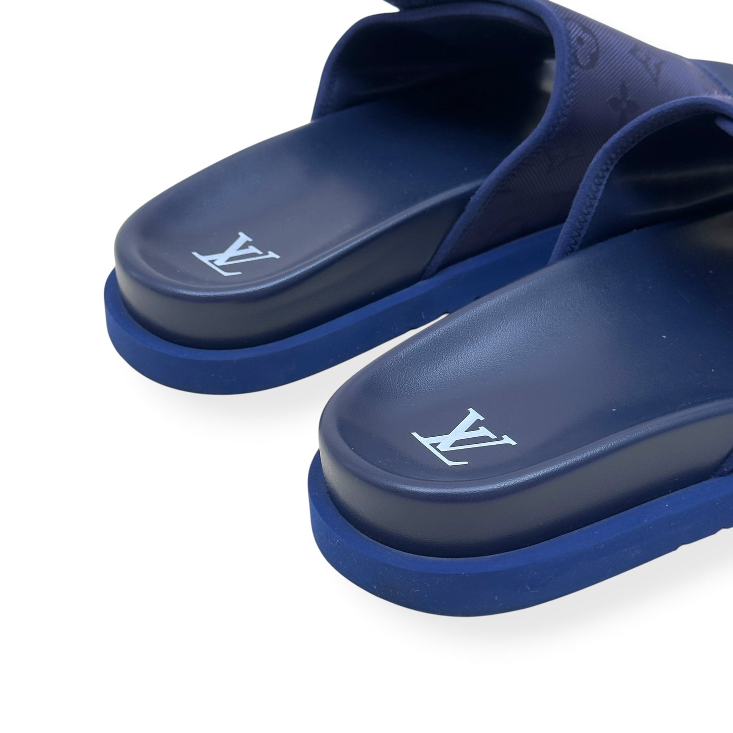 LOUIS VUITTON MONOGRAM MIAMI MULES NAVY UK10 | UK 10, Navy