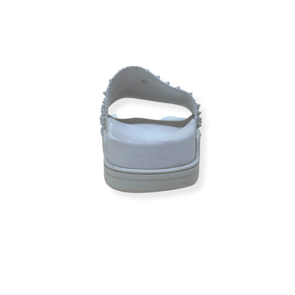 CHRISTIAN LOUBOUTIN POOL FUN SPIKES SLIDE WHITE 42 / UK8 | UK 8, White