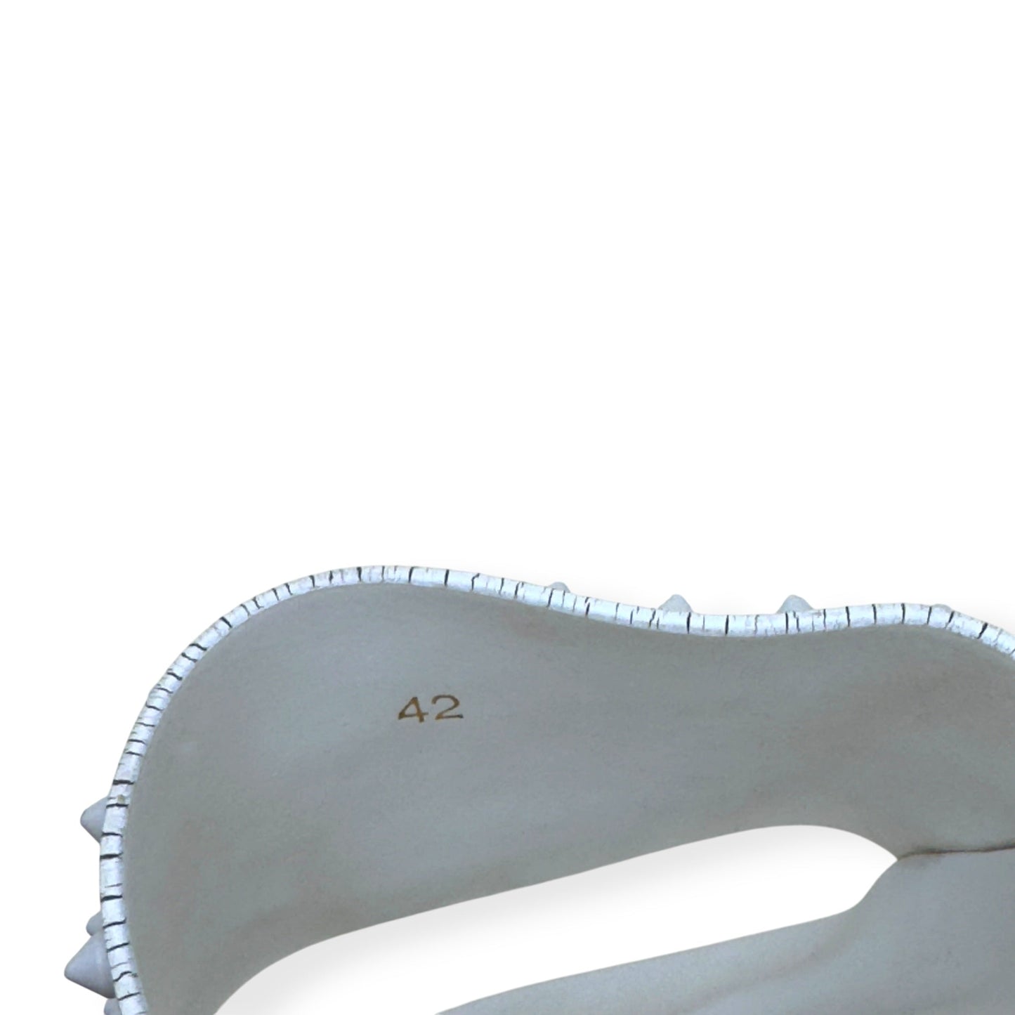 CHRISTIAN LOUBOUTIN POOL FUN SPIKES SLIDE WHITE 42 / UK8 | UK 8, White
