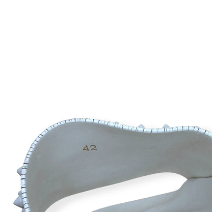 CHRISTIAN LOUBOUTIN POOL FUN SPIKES SLIDE WHITE 42 / UK8 | UK 8, White