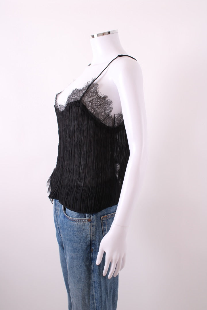 Pinko S/S Lace Trim Camisole Black 14 | O/S, Black