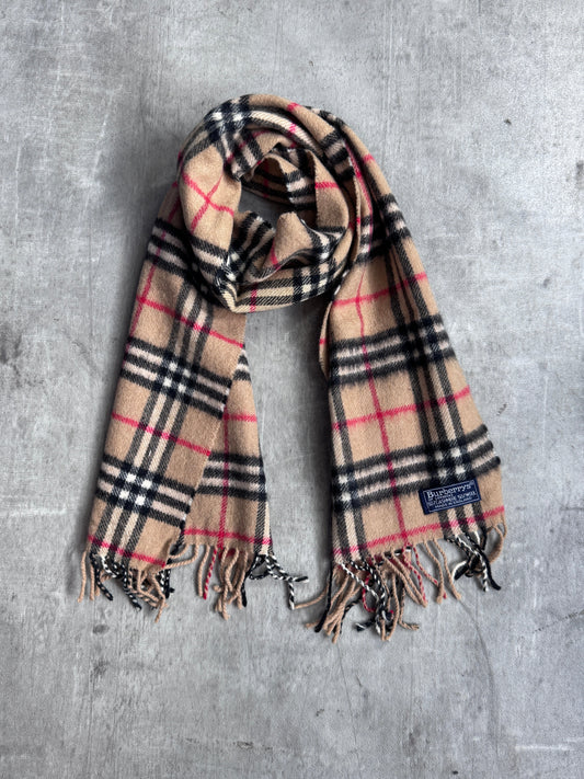 Burberry Classic Nova Check 50% Cashmere 50% Wool Scarf