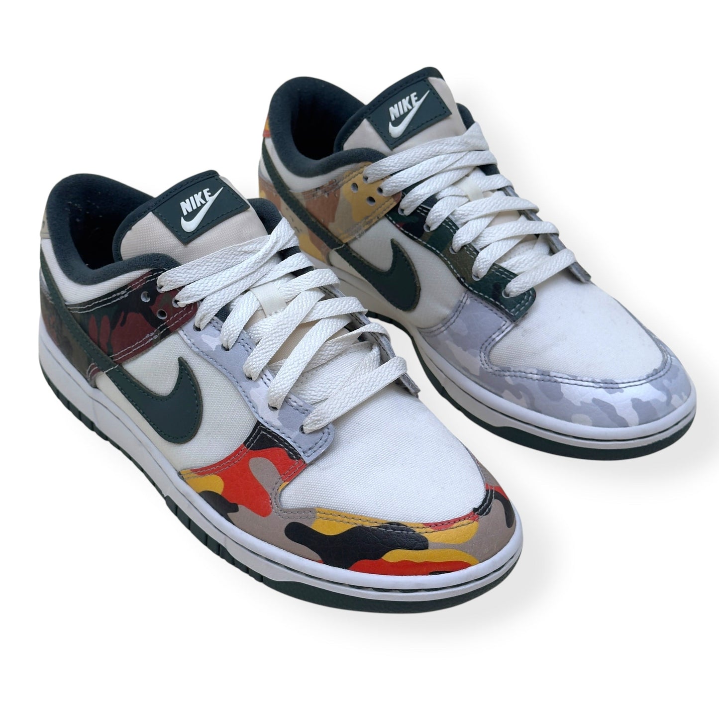 NIKE DUNK LOW-TOP CAMO SNEAKER SAIL / MULTI CAMO UK7 | UK 7, Camo