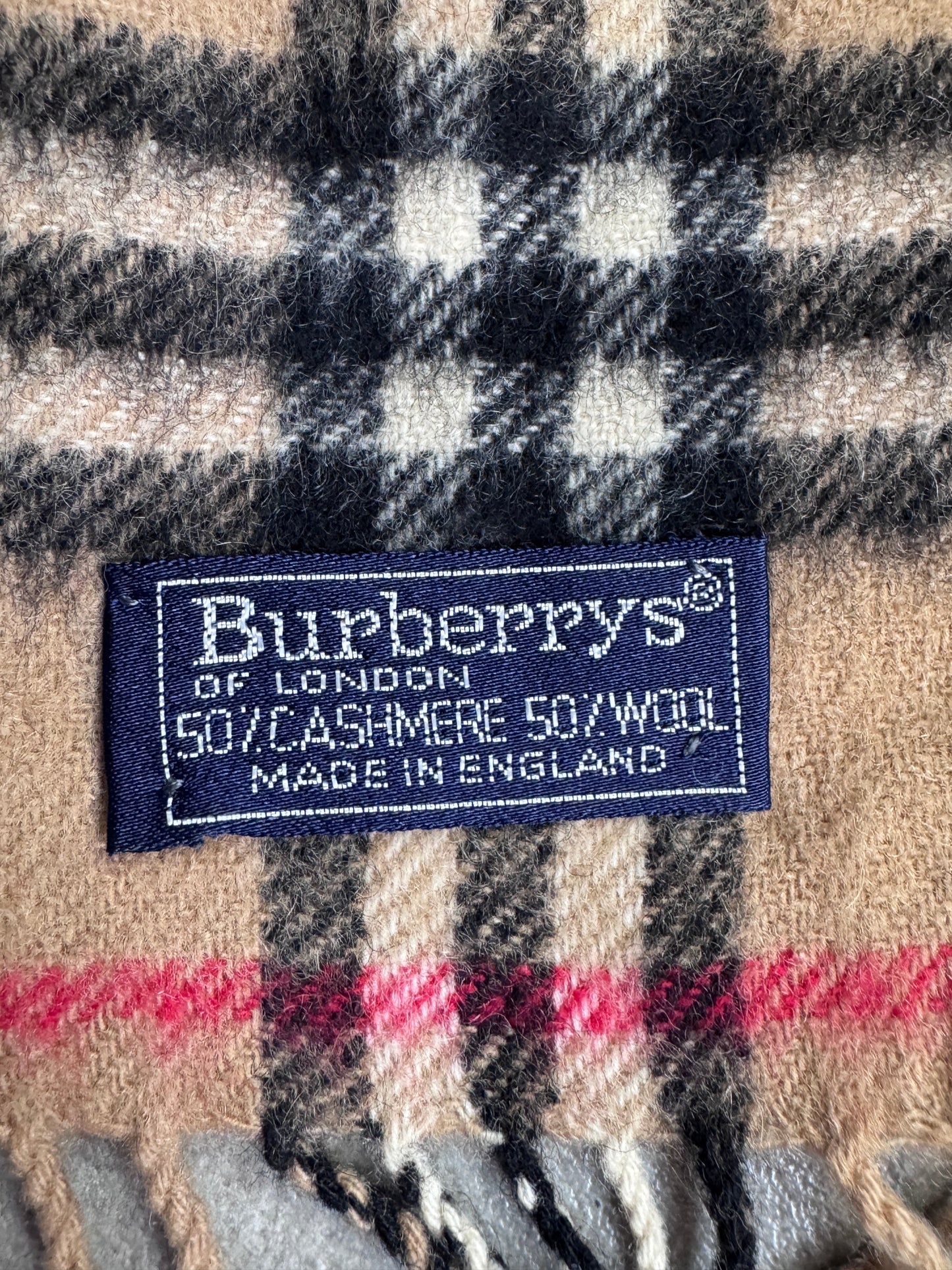 Burberry Classic Nova Check 50% Cashmere 50% Wool Scarf