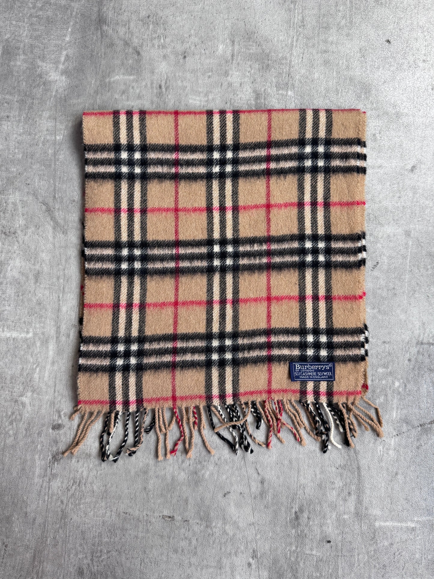Burberry Classic Nova Check 50% Cashmere 50% Wool Scarf