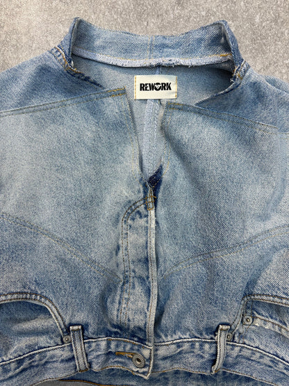 VT Rework: Upside Down Denim Cropped Jacket