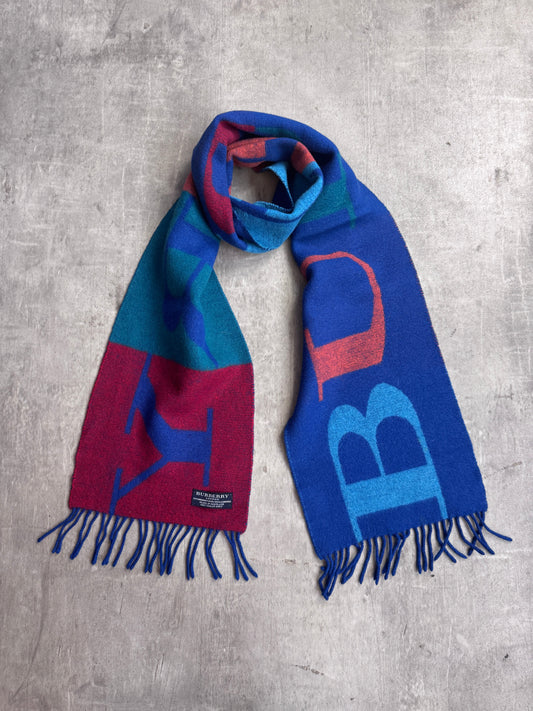 Burberry Spellout Multi Cashmere Blend Scarf