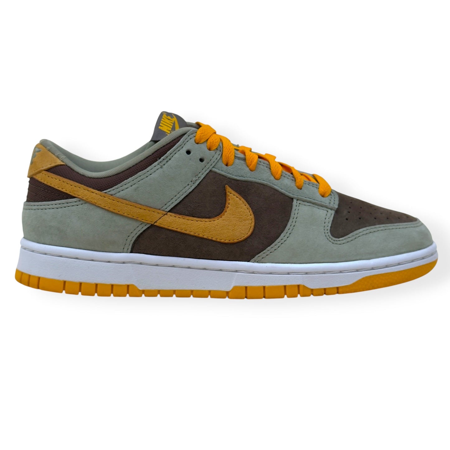 NIKE DUNK LOW-TOP SNEAKER DUSTY OLIVE UK7 | UK 7, Olive