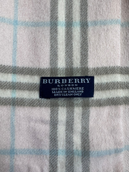Burberry Baby Pink Nova Check 100% Cashmere Scarf