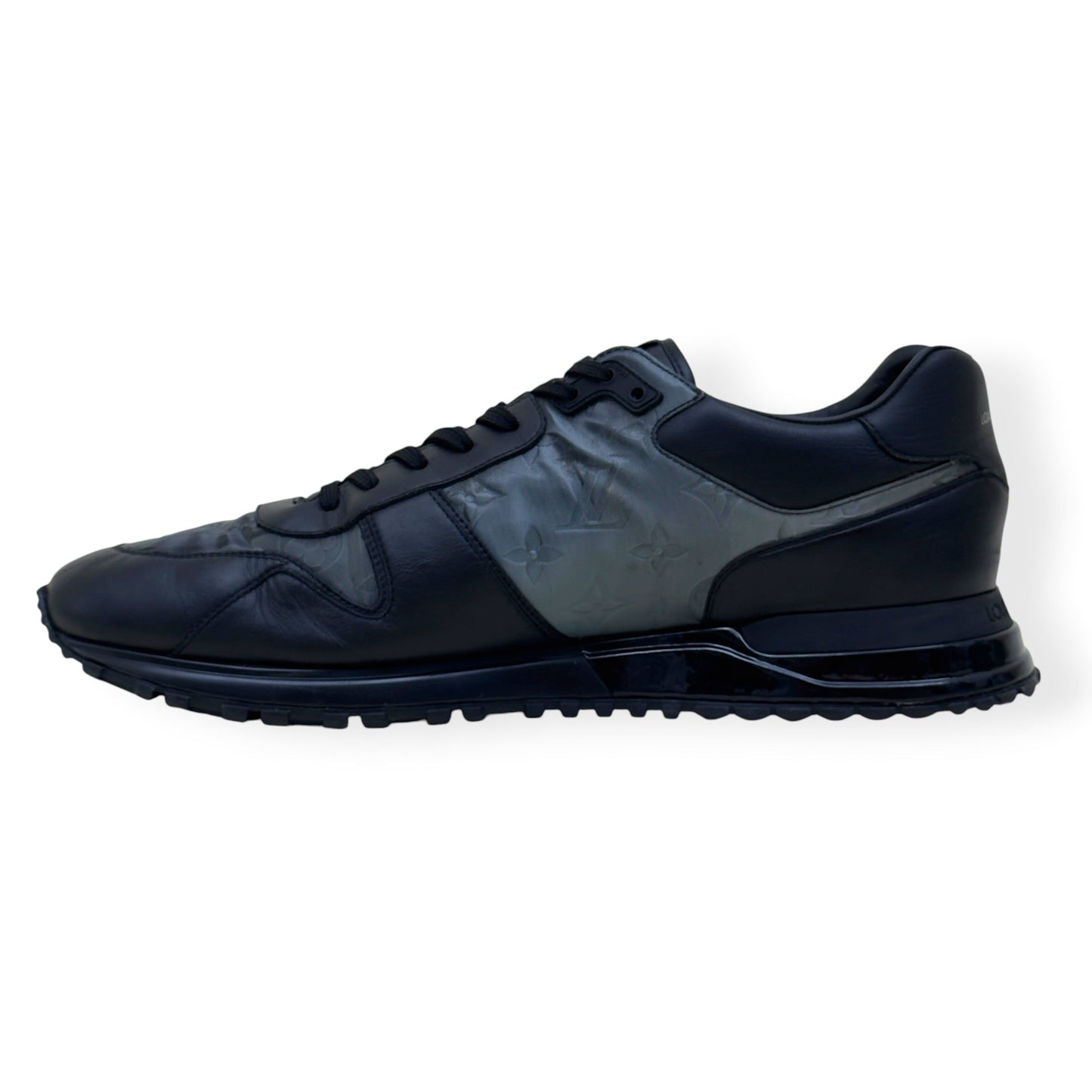 LOUIS VUITTON RUN AWAY MONOGRAM GLAZE SNEAKER BLACK UK11 | UK 11, Black