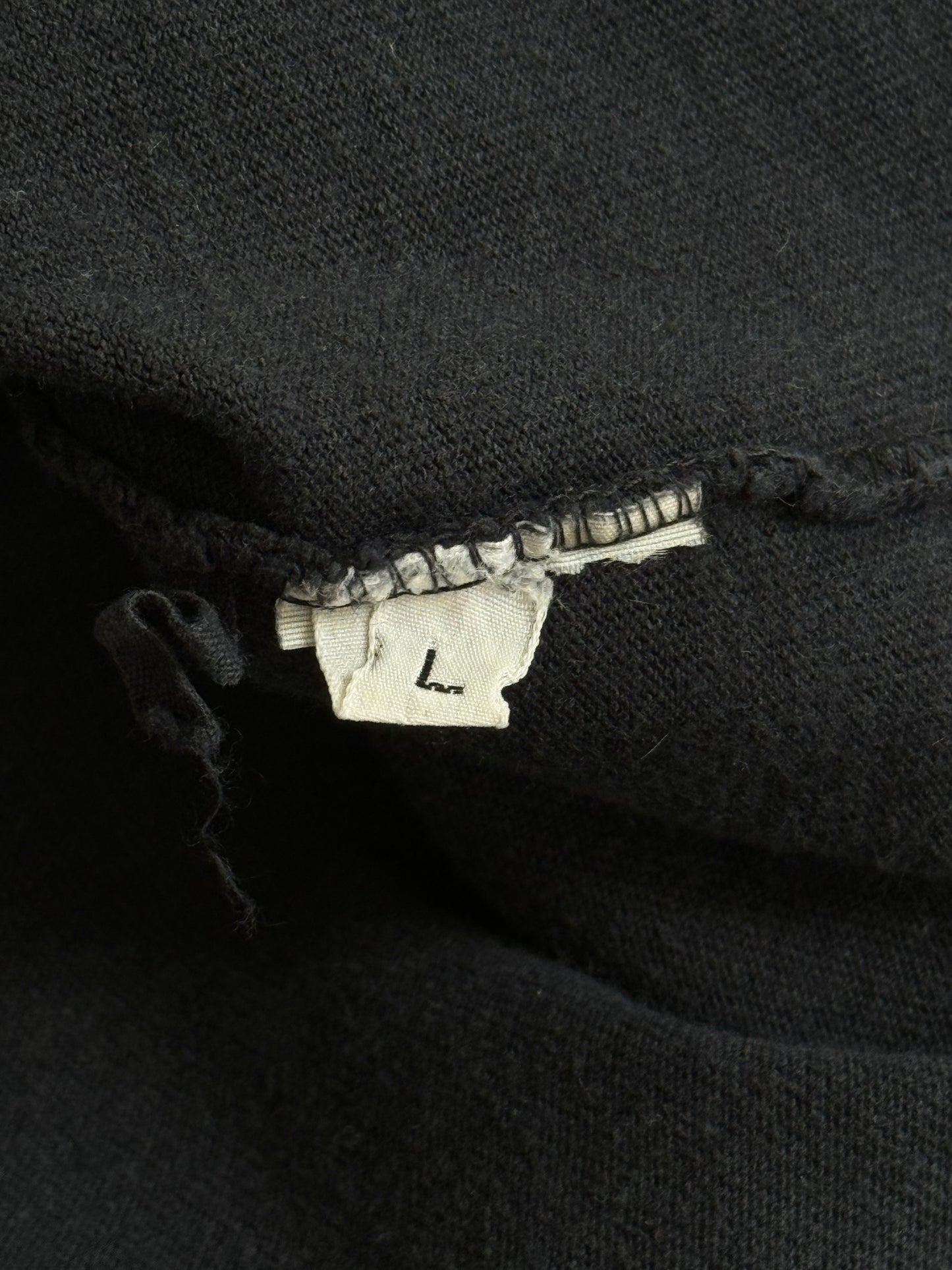 1990's Stone Island Navy LS Embroidered Spellout Tee | Large, Multicoloured