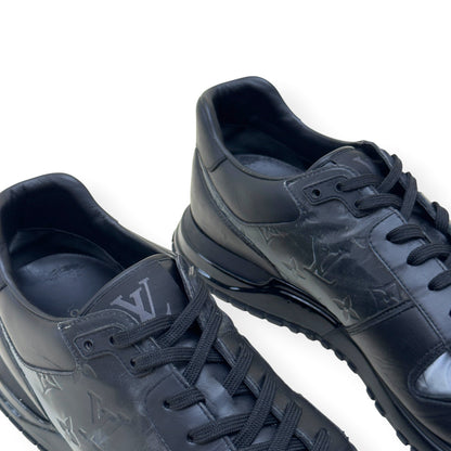 LOUIS VUITTON RUN AWAY MONOGRAM GLAZE SNEAKER BLACK UK11 | UK 11, Black