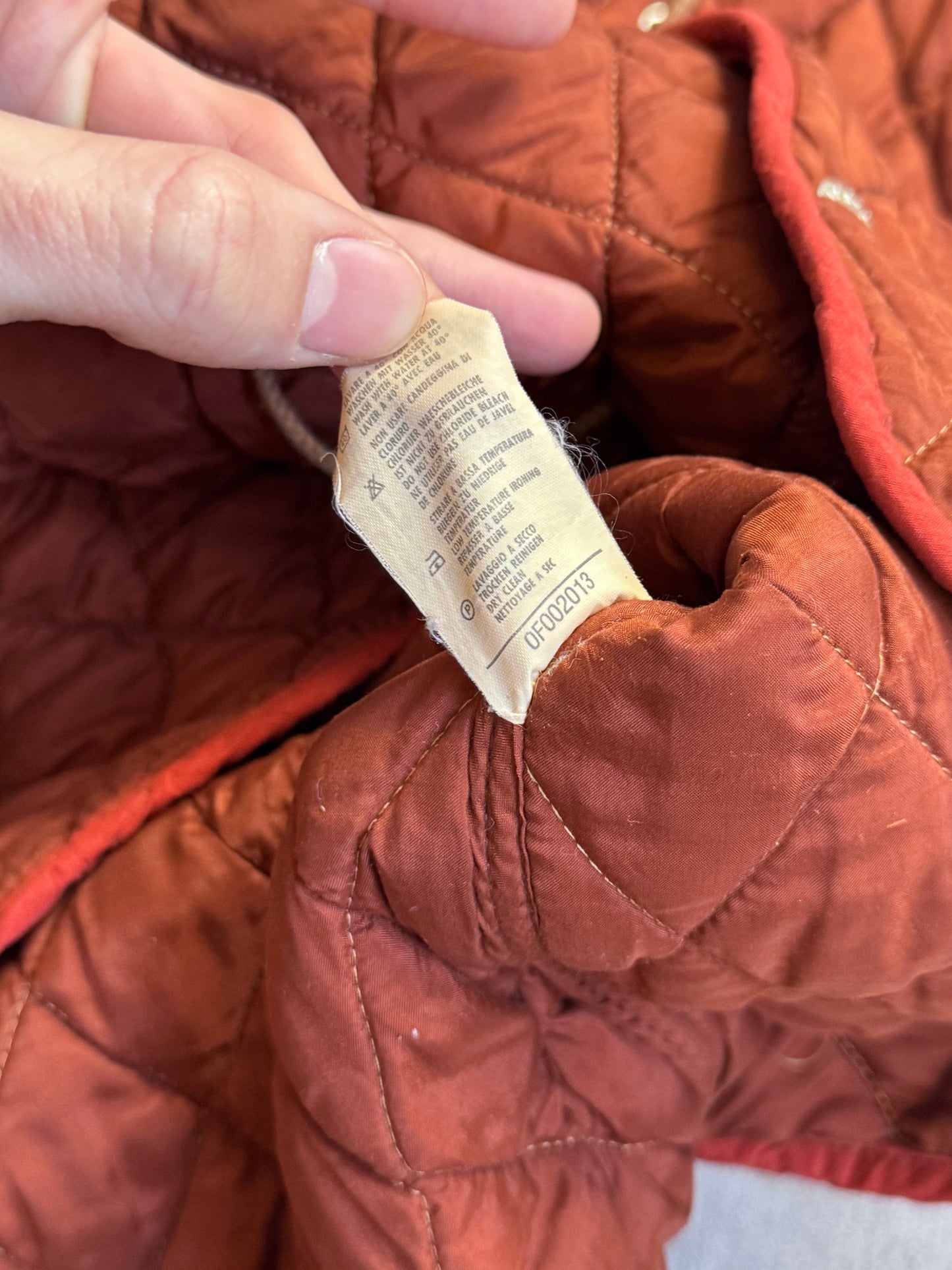 1980s Stone Island Burnt Orange Quilted Rope Vest