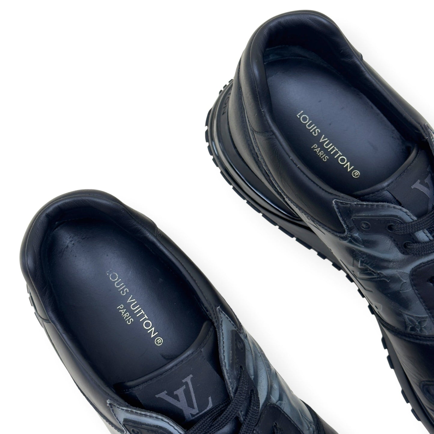 LOUIS VUITTON RUN AWAY MONOGRAM GLAZE SNEAKER BLACK UK11 | UK 11, Black