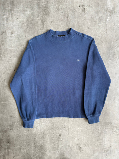2000's Balenciaga Garment Dyed Mock Neck Cotton Crewneck | Medium, Multicoloured